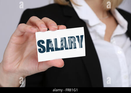 Salary increase negotiation wages money finance business concept boss employee Stock Photo