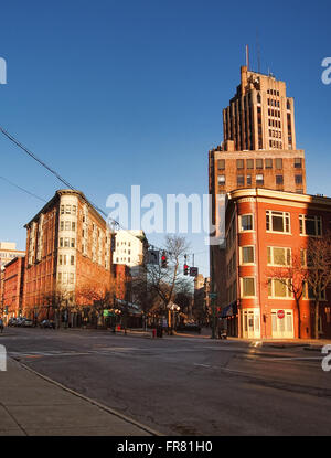 Hanover Square, Syracuse, New York, March, 2016 Stock Photo