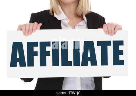 Affiliate marketing program network making money online internet business concept affiliates Stock Photo