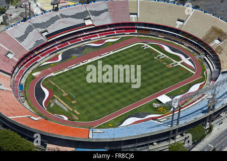 Aerial view of Estadio Cicero Pompeu de Toledo - known as Estadio do Morumbi Stock Photo