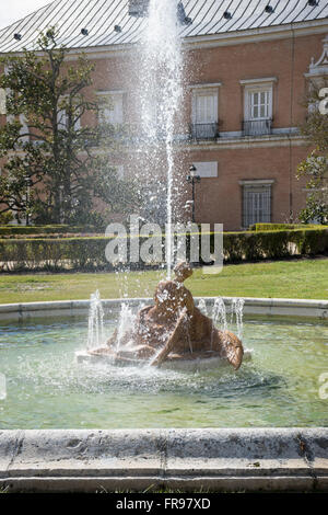 fountain of the goddess ceres parterre in the garden of the palace of Aranjuez in Spain Stock Photo