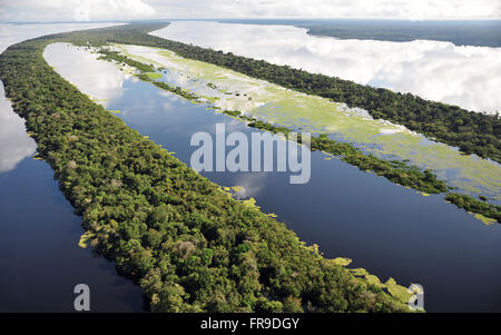 Anavilhanas Archipelago - Black River Stock Photo