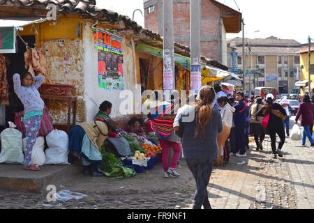 Market area in Cusco Stock Photo