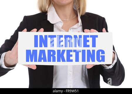 Internet marketing online business concept on the web Stock Photo