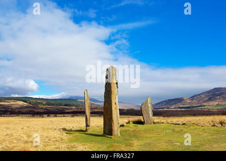 Standing Stones on Machrie Moor, Isle of Arran, North Ayrshire, Scotland UK Stock Photo