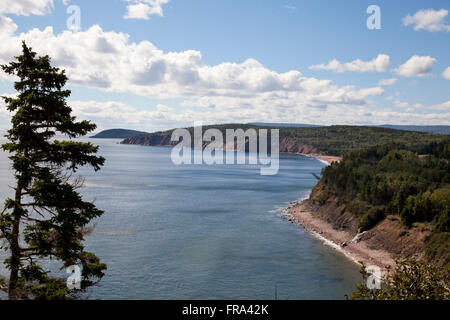 view of coastline from cabot trail cape breton nova scotia Stock Photo