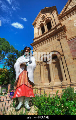 Statue of Saint Kateri Tekakwitha, first North American Indian to be beatified, Cathedral Basilica of St Francis of Assisi Stock Photo