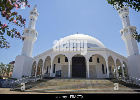 Mosque Omar Ibn Al-Khattab - inaugurated in 1983 - Central Garden Stock Photo