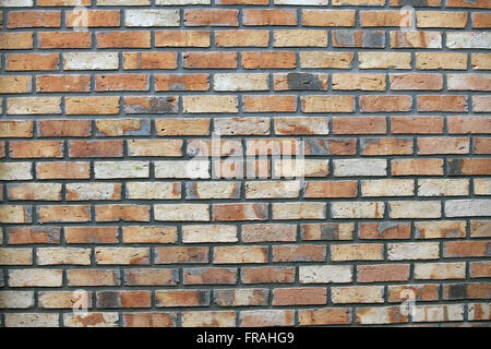 Wall made of baked clay brick traditional Pantanal - called poconeano adobinho Stock Photo