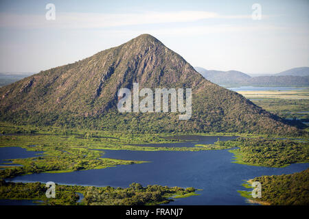 Aerial view of PRNP Nature Reserve Eliezer Batista on the right bank of the Paraguay River Stock Photo