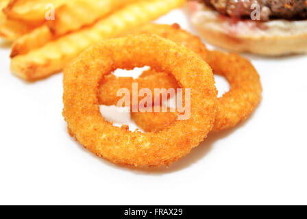 Side Dish of Onion Rings Stock Photo