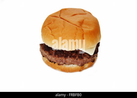 Plain Burger and bun with salad Stock Photo - Alamy