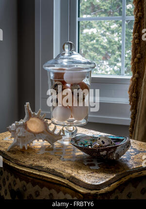 Eggs in a glass jar Stock Photo