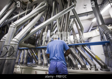 Inside View mill and flour industry Stock Photo