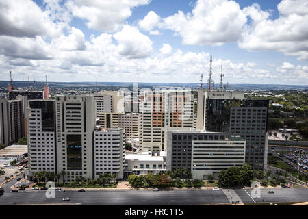 Commercial buildings seen from the TV Tower Stock Photo