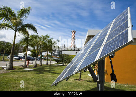 Photovoltaic thermoelectric power plant in the north of the state Stock Photo