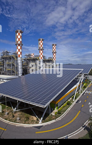 Photovoltaic thermoelectric power plant in the north of the state Stock Photo