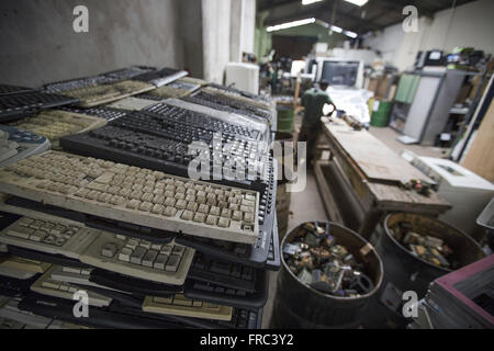 NGO non-governmental organization that is collecting and recycling of electronic waste Stock Photo