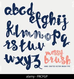 Handcrafted vector messy brush lettering. Vector illustration. Stock Vector