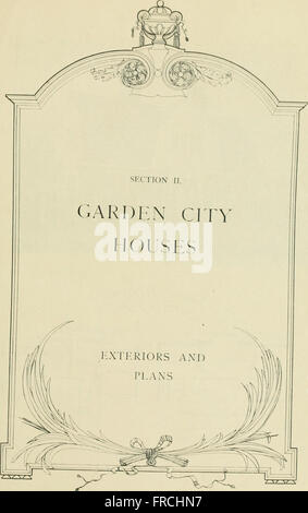 Garden city houses and domestic interior details (1913) Stock Photo