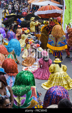 Presentation in folkloric party Maracatu Rural - also known as Maracatu de Baque Loose Stock Photo