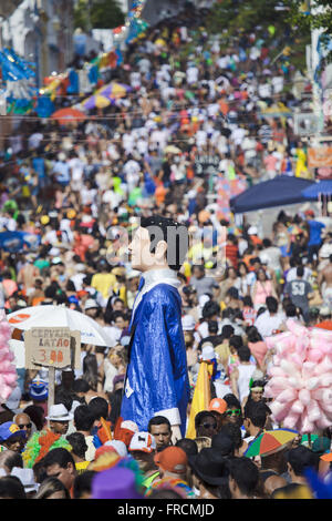 Carnival street parade with puppets Fifteen Street in November Stock Photo