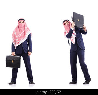 Set of photos with arab businessman Stock Photo