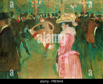 Henri de Toulouse-Lautrec, French - At the Moulin Rouge- The Dance Stock Photo