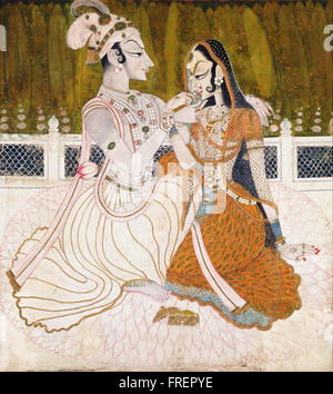 Maker unknown, India - Krishna and Radha Stock Photo