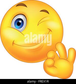 Emoticon showing ok sign Stock Vector Image & Art - Alamy