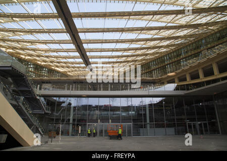 Construction at the new shopping centre at Les Halles in Paris France in winter