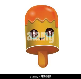 Funny Smiling Ice Creams Stock Vector