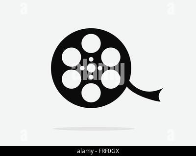 Flat Style Simple Film Reel Stock Vector