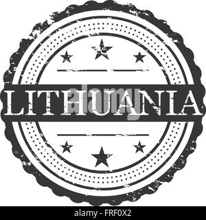 Lithuania Country Grunge Stamp Symbol Stock Vector