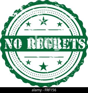 No Regrets / Grunge Badge Stock Vector