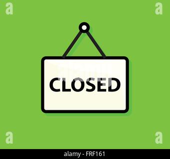 Open Door Flat Sign - Symbol - Web Element Stock Vector