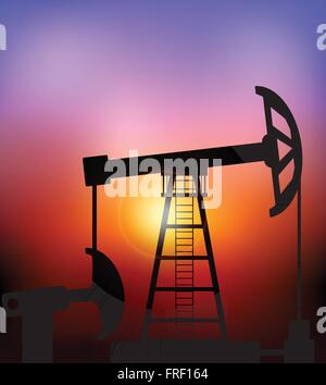 Oil Pump, Equipment Illustration Stock Vector