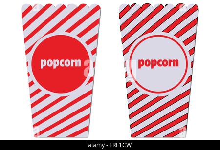 Popcorn Empty Packaging Bag Set Stock Vector