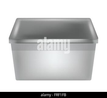 Plastic Container Isolated on White Stock Vector