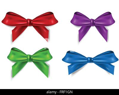 Set of 4 Ribbons Different Colors Stock Vector
