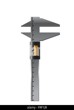Dial Caliper. Icon on white background Stock Vector