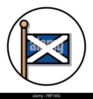 Flat Scotland flag: Vector Stock Vector