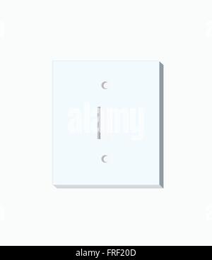 Blank Wall Plate - Switch on White Background Stock Vector
