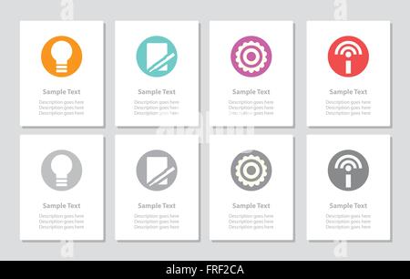Business Icons, Banners Isolated on White Stock Vector
