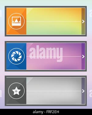 User Interface Buttons Mobile Device Stock Vector