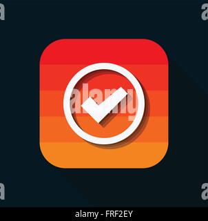 Check Mark Icon For Mobile Stock Vector