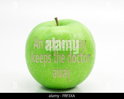 An apple a day keeps the doctor away Stock Photo