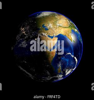 Planet earth. High detailed satellite view of the Earth and its ...