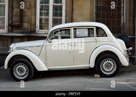 BAKU, AZERBAIJAN - MARCH 18 2014  1950 Moskvich 400. This beautiful car sits listed for 10,000 manats - $20k. Stock Photo