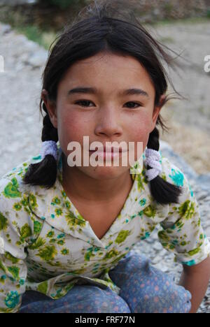 Ladakh, Himalaya, India -  15/07/2008  -  India / Jammu and Kashmir / Dha Hanu valley  -  Ladhaki girl, Dha Hanu Valley, Ladakh, Stock Photo